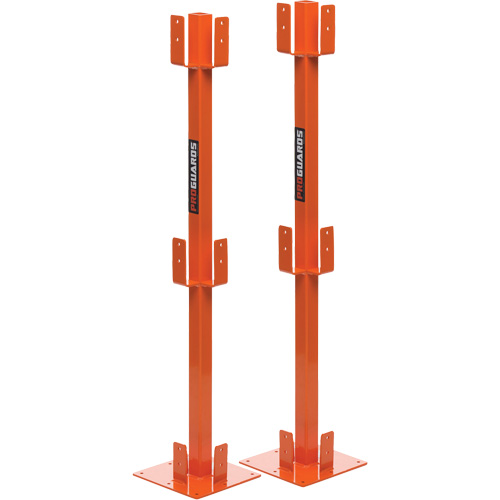 Poteaux temporaires ProGuards pour barri&egrave;re de s&eacute;curit&eacute;, 8" la x 39" h, Orange Mukwa Safety Services