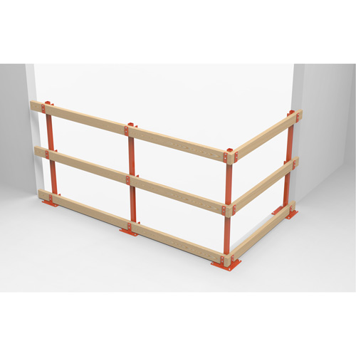 Poteaux temporaires ProGuards pour barri&egrave;re de s&eacute;curit&eacute;, 8" la x 39" h, Orange Mukwa Safety Services