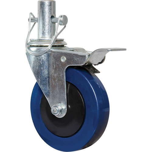 Mini roulette de 4" avec goupille verrouillable Mukwa Safety Services