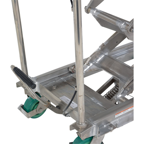 Manual Hydraulic Scissor Lift Table, 36-1/4" L x 19-3/8" W, Stainless Steel, 600 lbs. Capacity Mukwa Safety Services