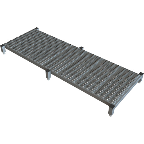 Plateforme de travail en une &eacute;tape &agrave; hauteur r&eacute;glable, 24" la x 71" pr, Capacit&eacute; de 800 lb, Enti&egrave;rement soud&eacute; Mukwa Safety Services