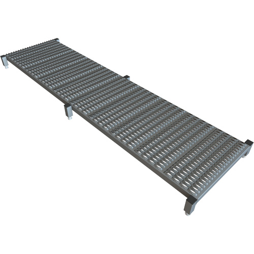 Plateforme de travail en une &eacute;tape &agrave; hauteur r&eacute;glable, 24" la x 97" pr, Capacit&eacute; de 800 lb, Enti&egrave;rement soud&eacute; Mukwa Safety Services