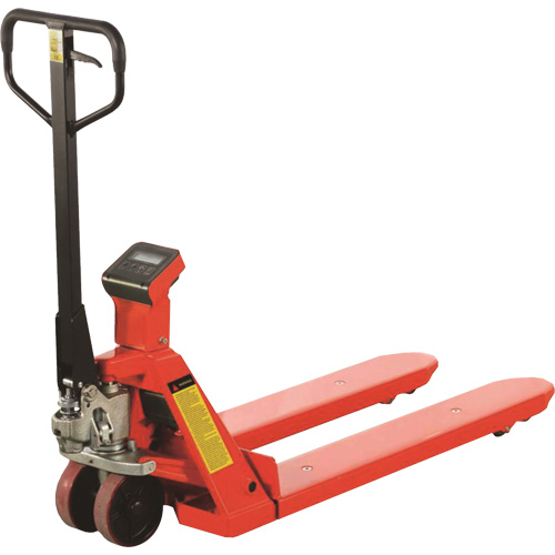 Eco Weigh-Scale Pallet Truck, 45" L x 22.5" W, 4400 lbs. Cap. Mukwa Safety Services