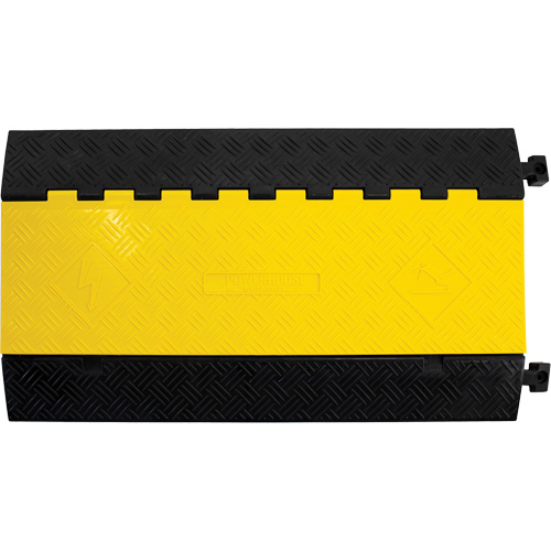 Powerhouse Medium-Duty Straight Cable Protector, 5 Channels, 36" L x 19.63" W x 2.25" H Mukwa Safety Services