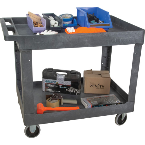 Chariot utilitaire pour l'entretien, 2 tiers, 24-5/8" x 32-1/2" x 40", Capacit&eacute; 550 lb Mukwa Safety Services