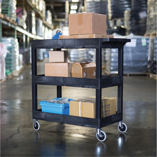 Tub Cart, 3 Tiers, 35-1/4" x 36-1/4" x 18", 300 lbs. Capacity Mukwa Safety Services