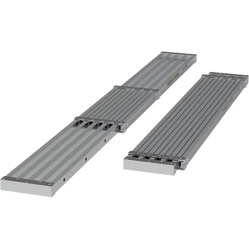 Planche de travail t&eacute;lescopique, 108" la x 12" pr, Capacit&eacute; de 250 lb, D&eacute;mont&eacute; Mukwa Safety Services