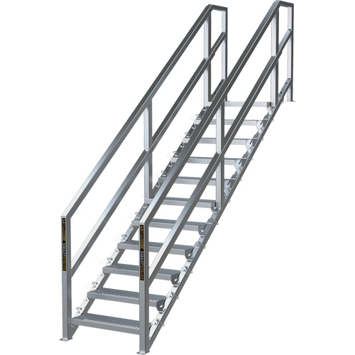Syst&egrave;me d'escalier modulaire pour la construction de 11-16 marches SmartStairs, 120" ha Mukwa Safety Services
