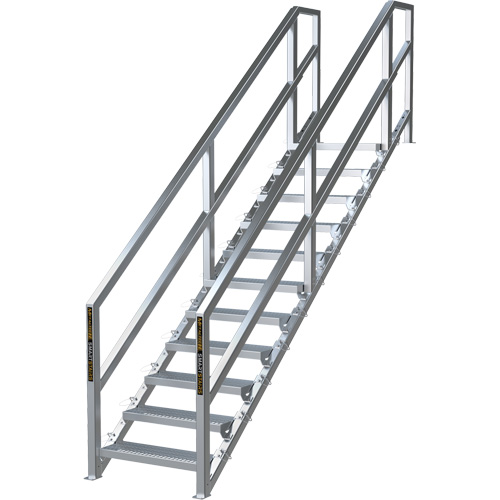 Syst&egrave;me d'escalier modulaire pour la construction de 11-16 marches SmartStairs, 120" ha Mukwa Safety Services