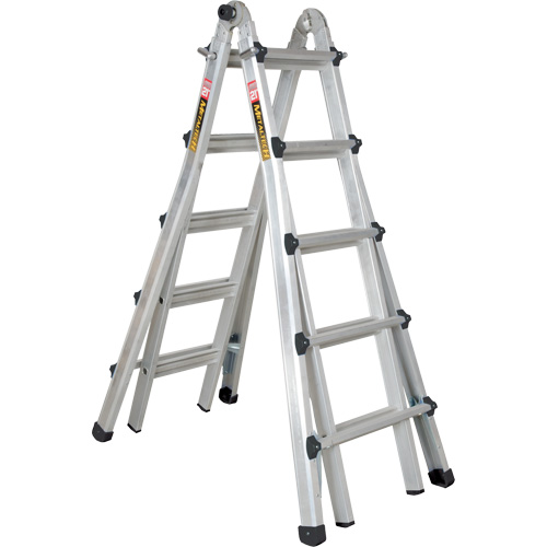 Telescoping Multi-Position Ladder, Aluminum, 300 lbs., CSA Grade 1A Mukwa Safety Services