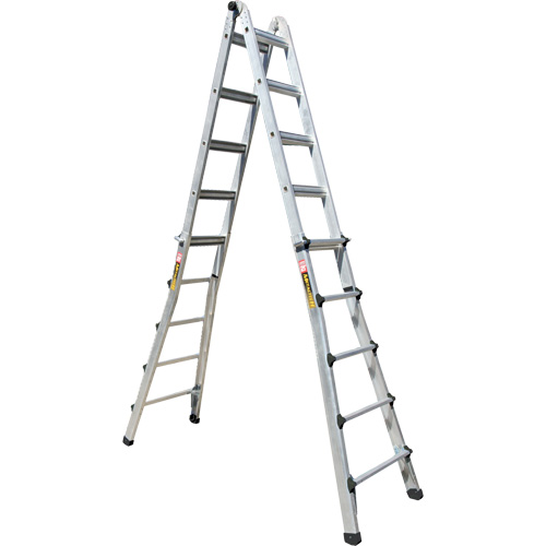 Telescoping Multi-Position Ladder, Aluminum, 300 lbs., CSA Grade 1A Mukwa Safety Services
