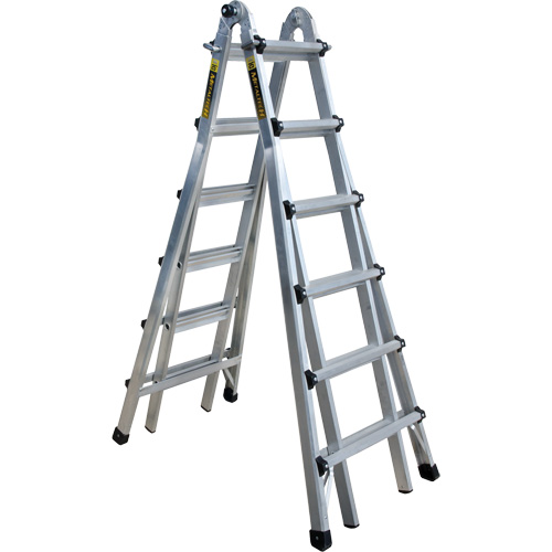 Telescoping Multi-Position Ladder, Aluminum, 300 lbs. Mukwa Safety Services