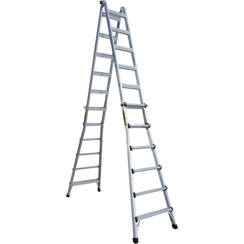 Telescoping Multi-Position Ladder, Aluminum, 300 lbs. Mukwa Safety Services