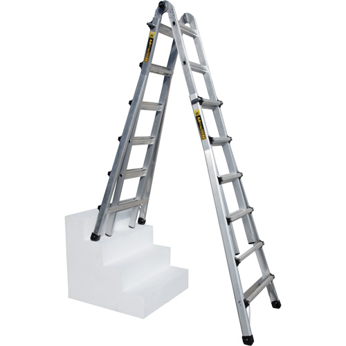 Telescoping Multi-Position Ladder, Aluminum, 300 lbs. Mukwa Safety Services
