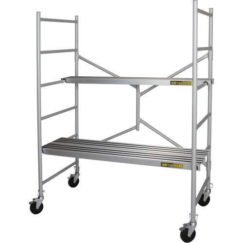 Portable Alu Series Scaffold, Aluminum Frame, 29" D x 72" H Mukwa Safety Services