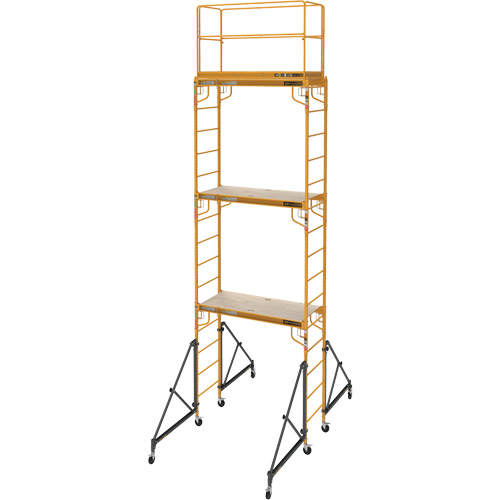 Complete 18' Drywall  Baker Scaffold Tower Set, 122" D x 236" H Mukwa Safety Services