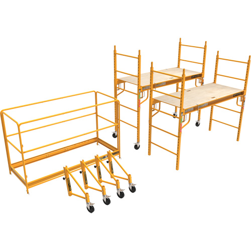 Trousse compl&egrave;te de tour d'&eacute;chafaudage pour cloison s&egrave;che de 12', 58-1/2" p x 183" h Mukwa Safety Services
