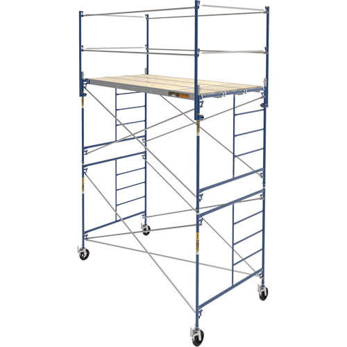 Complete Scaffold Tower with Casters, 66-2/10" D x 177-1/2" H Mukwa Safety Services