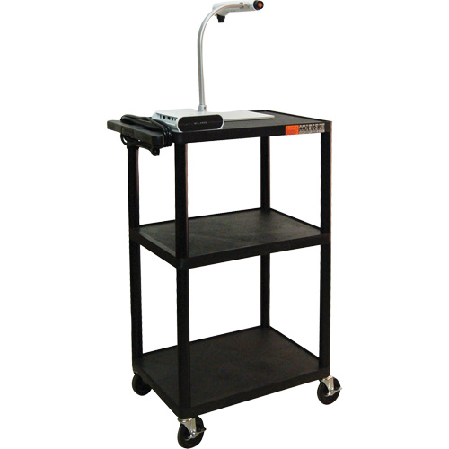 Chariot utilitaire &eacute;lectrique, 3 tiers, 24" x 42" x 18", Capacit&eacute; 300 lb Mukwa Safety Services