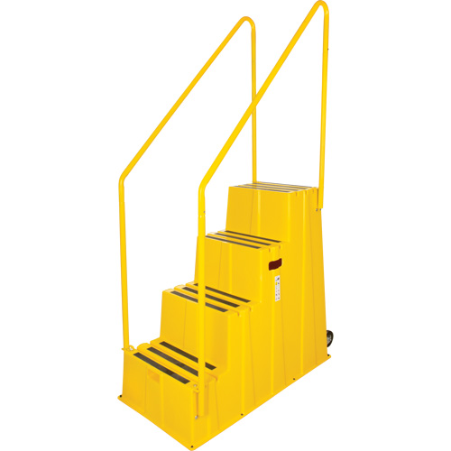 Escabeau industriel, 4 marches, 44" x 22-1/4" x Hauteur 65-1/8" Mukwa Safety Services
