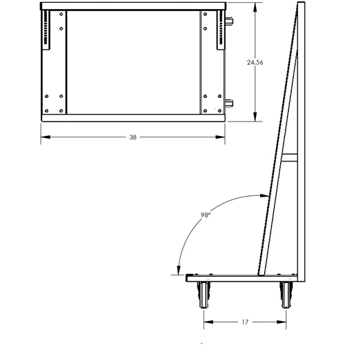 Chariot &agrave; cadre en A robuste &agrave; un c&ocirc;t&eacute; avec 6 plateaux, 38" x 25" x 63", Capacit&eacute; 2500 lb Mukwa Safety Services