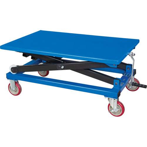 Manual Scissor Lift Table, 37-3/8" L x 23-5/8" W, Steel, 660 lbs. Capacity Mukwa Safety Services