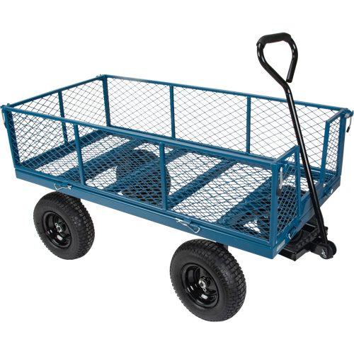 Wagon avec c&ocirc;t&eacute;s rabattables, 24" la x 48" la x Capacit&eacute; 800 lb Mukwa Safety Services