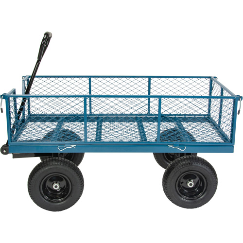 Wagon avec c&ocirc;t&eacute;s rabattables, 24" la x 48" la x Capacit&eacute; 800 lb Mukwa Safety Services