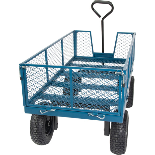 Wagon avec c&ocirc;t&eacute;s rabattables, 24" la x 48" la x Capacit&eacute; 800 lb Mukwa Safety Services