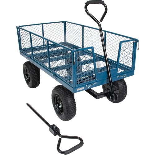 Wagon avec c&ocirc;t&eacute;s rabattables, 24" la x 48" la x Capacit&eacute; 800 lb Mukwa Safety Services