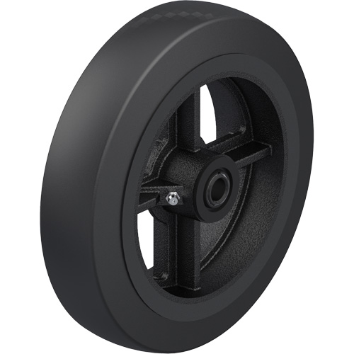 Black Rubber on Cast Iron Core Wheel Mukwa Safety Services