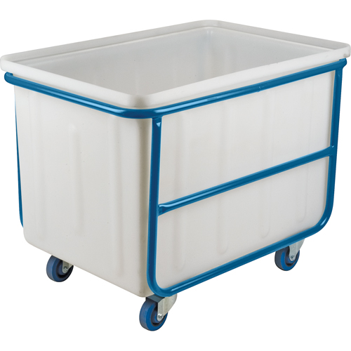 Straight Wall Box Truck, White Polyethylene, 46" L x 28" W x 31" H, 14 cu. ft. Volume, 1000 lbs. Capacity Mukwa Safety Services