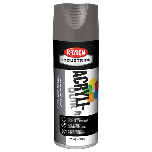 Industrial Acryli-Quik Lacquer, Grey, Very Flat, 12 oz., Aerosol Can Mukwa Safety Services
