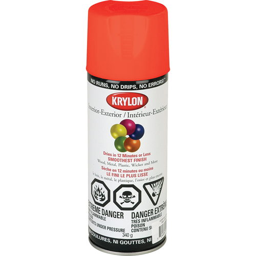 Fluorescent Spray Paint, Fluorescent Yellow/Orange, 11 oz., Aerosol Can Mukwa Safety Services