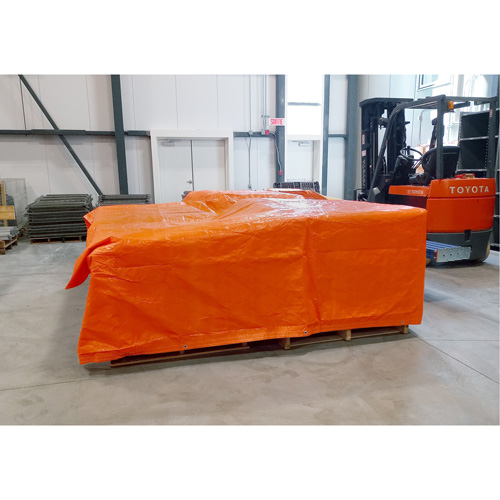 Insulated Tarps, Polyethylene, Orange, 20' x 12' x 8 mils Mukwa Safety Services