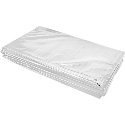 B&acirc;che isol&eacute;e, Poly&eacute;thyl&egrave;ne, Blanc, 20' x 12' x 8 mils Mukwa Safety Services