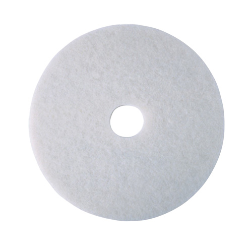 Floor Pad, 17", Polish, White Mukwa Safety Services