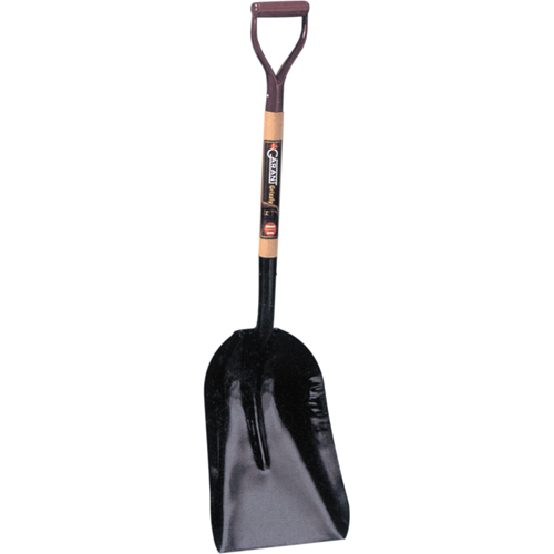 Grain & Coal Scoop Shovel, Wood, Tempered Steel Blade, D-Grip Handle, 27-3/4" Length Mukwa Safety Services
