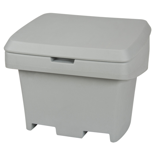 Heavy-Duty Outdoor Salt and Sand Storage Container, 30" x 24" x 24", 5.5 cu. Ft., Grey Mukwa Safety Services