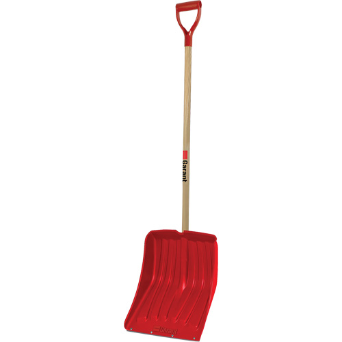 Alpine Snow Shovel, Polypropylene Blade, 13-9/10" Wide, D-Grip Handle, Wearstrip Included Mukwa Safety Services