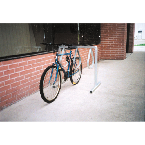 Style Bicycle Rack, Galvanized Steel, 6 Bike Capacity Mukwa Safety Services