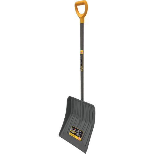 Pro Snow Shovel, Polypropylene Blade, 13-7/8" Wide, D-Grip Handle Mukwa Safety Services