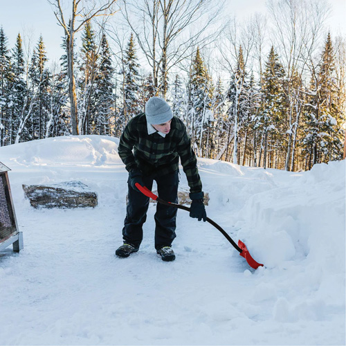 Yukon Snow Shovel, Polypropylene Blade, 18" Wide, Ergonomic D-Grip Handle Mukwa Safety Services