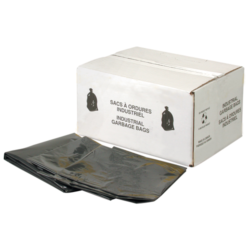 Heavy-Duty Garbage Bags, 2X Strong, 30" W x 38" L, 2.2 mils, Black Mukwa Safety Services