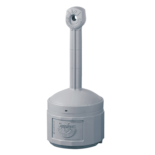 Cendriers Smoker's Cease-Fire, Sur pied, Plastique, Capacit&eacute; 4 gal. US, Hauteur 38-1/2" Mukwa Safety Services