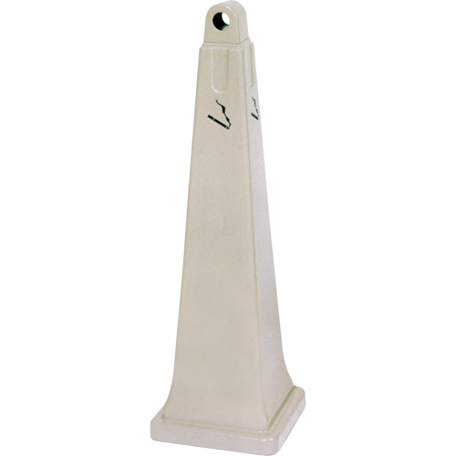 Groundskeeper Cigarette Waste Collectors, Free-Standing, Plastic, 1 US gal. Capacity, 39-3/4" Height Mukwa Safety Services