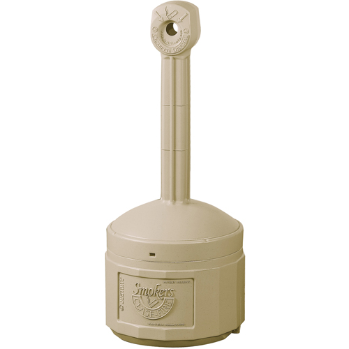 Cendriers Smoker's Cease-Fire, Sur pied, Plastique, Capacit&eacute; 1 gal. US, Hauteur 30" Mukwa Safety Services