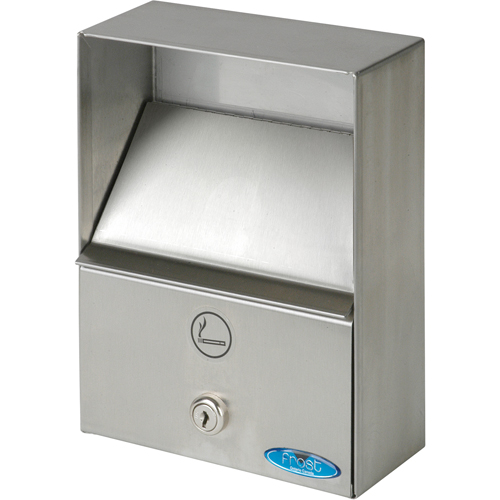 Smoking Receptacles, Wall-Mount, Stainless Steel, 1 Litres Capacity, 9" Height Mukwa Safety Services