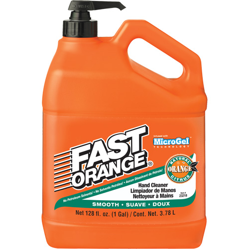 Nettoyant &agrave; mains, Lotion, 3,78 L, Bouteille &agrave; pompe, Orange Mukwa Safety Services