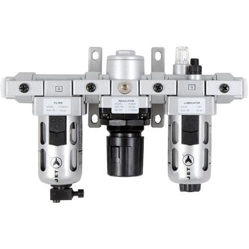 Filtre &agrave; air interm&eacute;diaire en trois parties, r&eacute;gulateur & lubrificateur AFRLMI38, 3/8" NPT Mukwa Safety Services